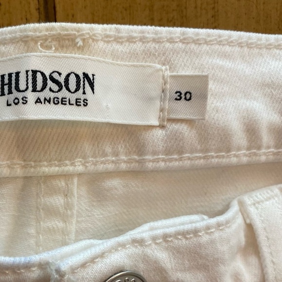 Hudson Women's Barbara High Waist Bootcut Crop White Jeans NEW size 30 - Picture 14 of 14
